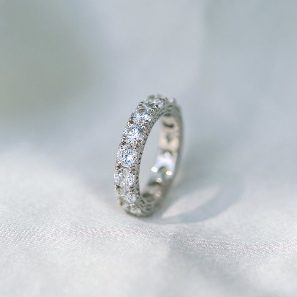 moon phases eternity ring eternity band rosegold ring wedding band promise